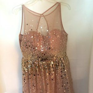 dELiA*s Gold Sequin Dress Size 11/12R